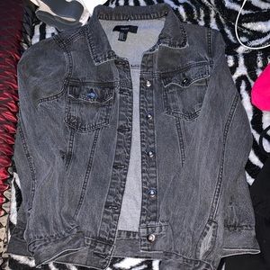 Forever21 Denim Jacket in Black